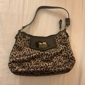 Coach Leopard print small shoulder purse